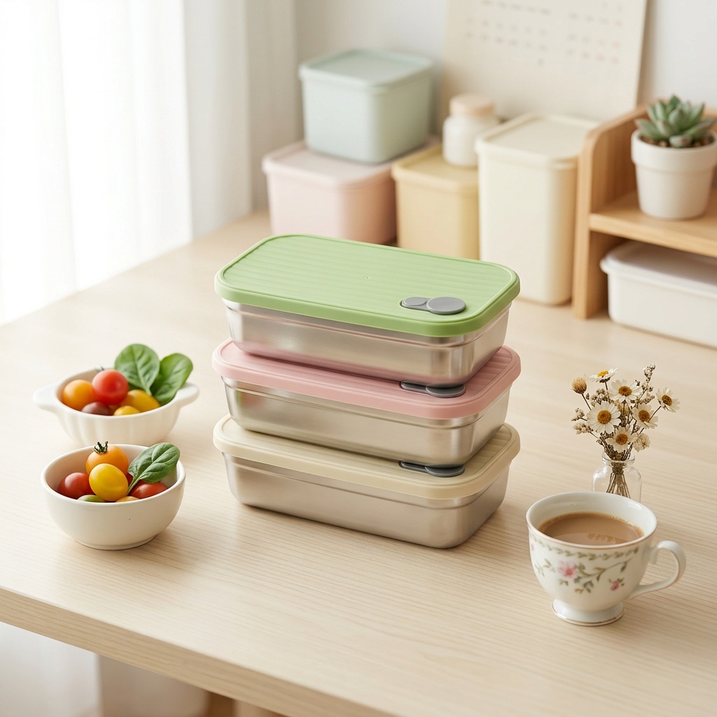 Meal Prep Recipes - ステンレス製弁当箱、金属製ランチボックス、電子レンジ対応食品保存容器、積み重ね可能、食事準備用、漏れ防止、大人子供学校用