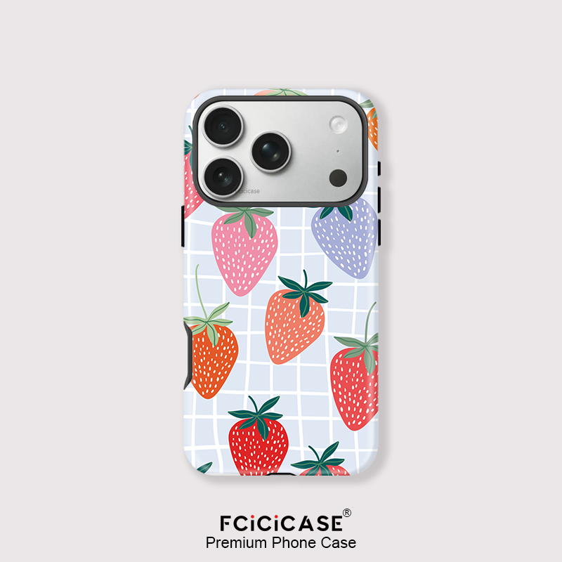 Strawberry Huller - Fcicicase 高級アクリルマットスマホケース iPhone 11 12 13