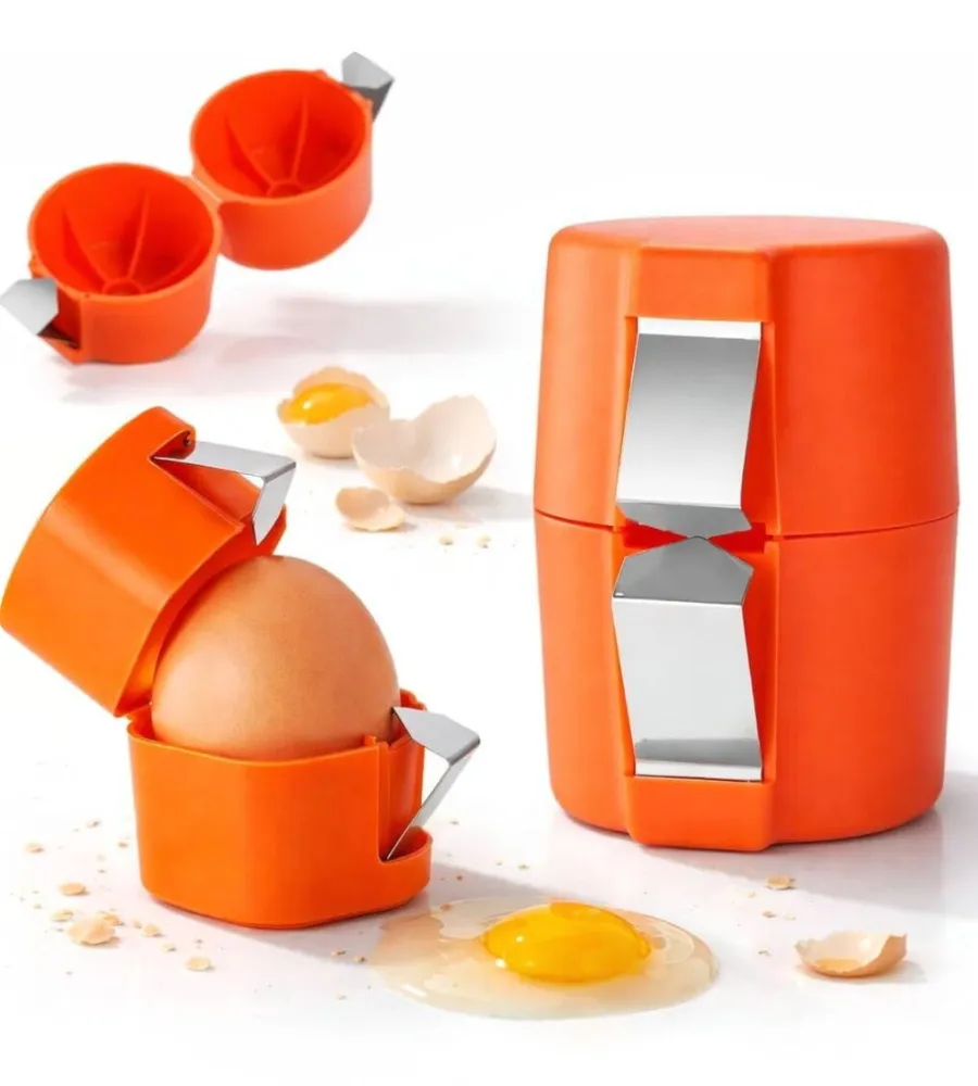 Meal Prep Eggs - 卵割りツール - 数秒で簡単に割って卵を分離できます | 食品グレードのプラスチック製、あらゆるサイズの卵に対応 |