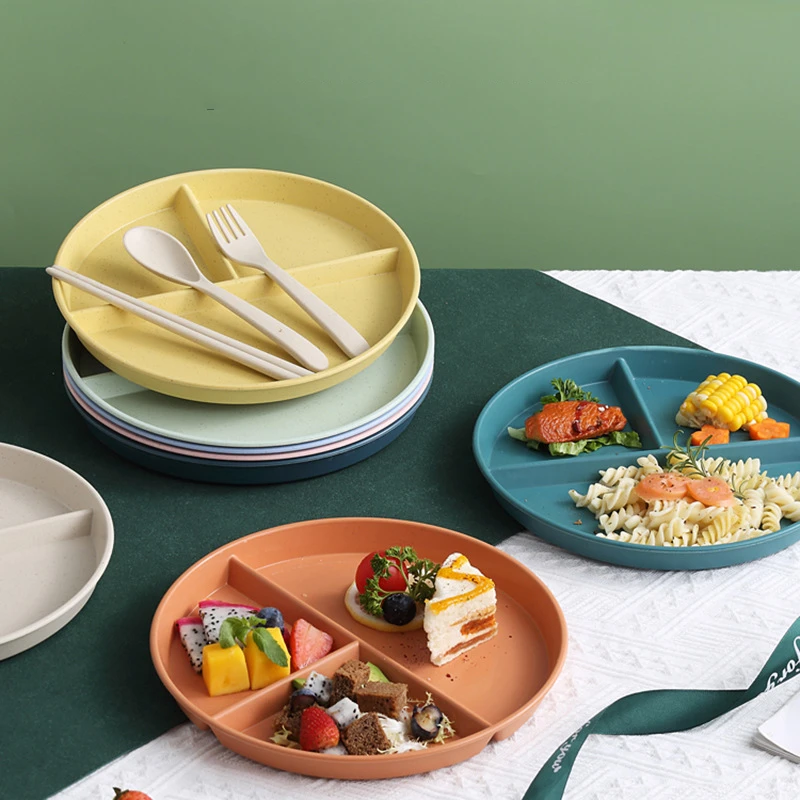 Meal Prep Weight Loss - ポーションコントロールプレート、分割サービングディッシュ、ダイエット、減量、食事準備、肥満栄養、コンパートメントスナックトレイ
