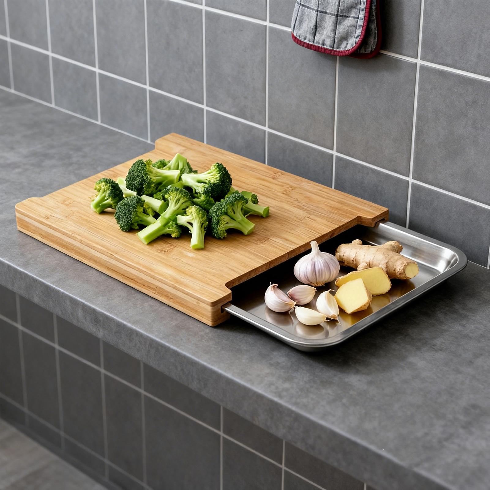 Meal Prep Food - 木製カッティングボード 滑り止め付き 食品準備用チョッピングガジェット 肉・ステーキ・野菜用カッティングボード レストラン・ケータリング用