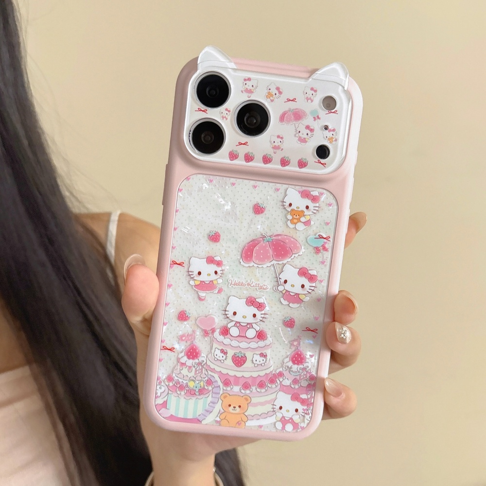 Strawberry Huller - 高級感あふれる可愛い瑞堅いちごケーキピンクKTスマホケース iPhone 17 Pro Max/16 Pro/15
