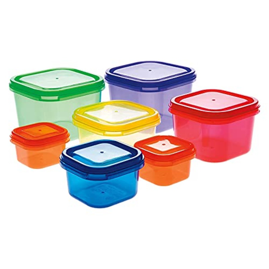 Meal Prep Weight Loss - ビーチボディ 21デイフィックス 7ピースキット：色分けされたポーションコントロール容器（食事準備と減量用）、食品保存に最適
