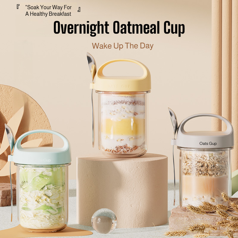 Meal Prep Weight Loss - ポータブル朝食カップ 安全で漏れ防止のフィットネスミールプレップ容器 体重を減らすため 外出先でも健康的な食事を可能にする