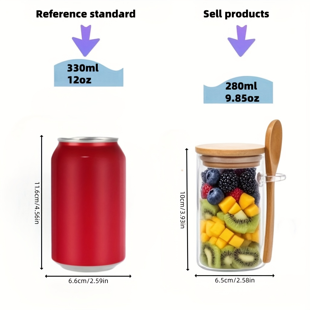 4/8/12個入り、蓋付きオートミール朝食カップ（9.85オ - Meal Prep Oatmeal Jars のレビューと価格