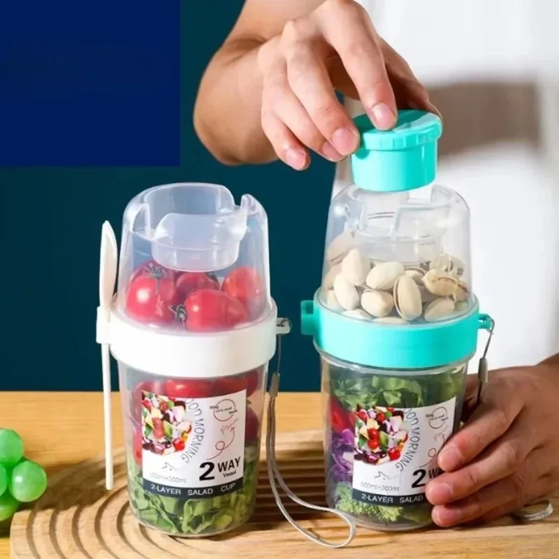 オートミールヨーグルトサラダカップ ポータブル朝食カップ レ - Meal Prep Oatmeal Jars のレビューと価格