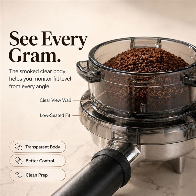 A65T-ツイストロックポルタフィルタードージングファンネル - Breville Espresso Barista Express のレビューと価格