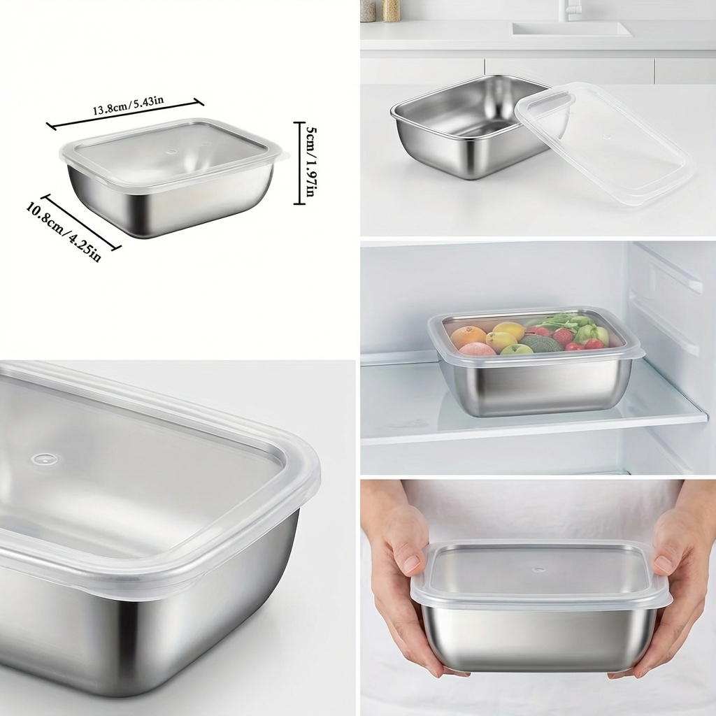 5個セット ステンレス製食品保存容器 スタッカブルミールプレ - Meal Prep Recipes のレビューと価格
