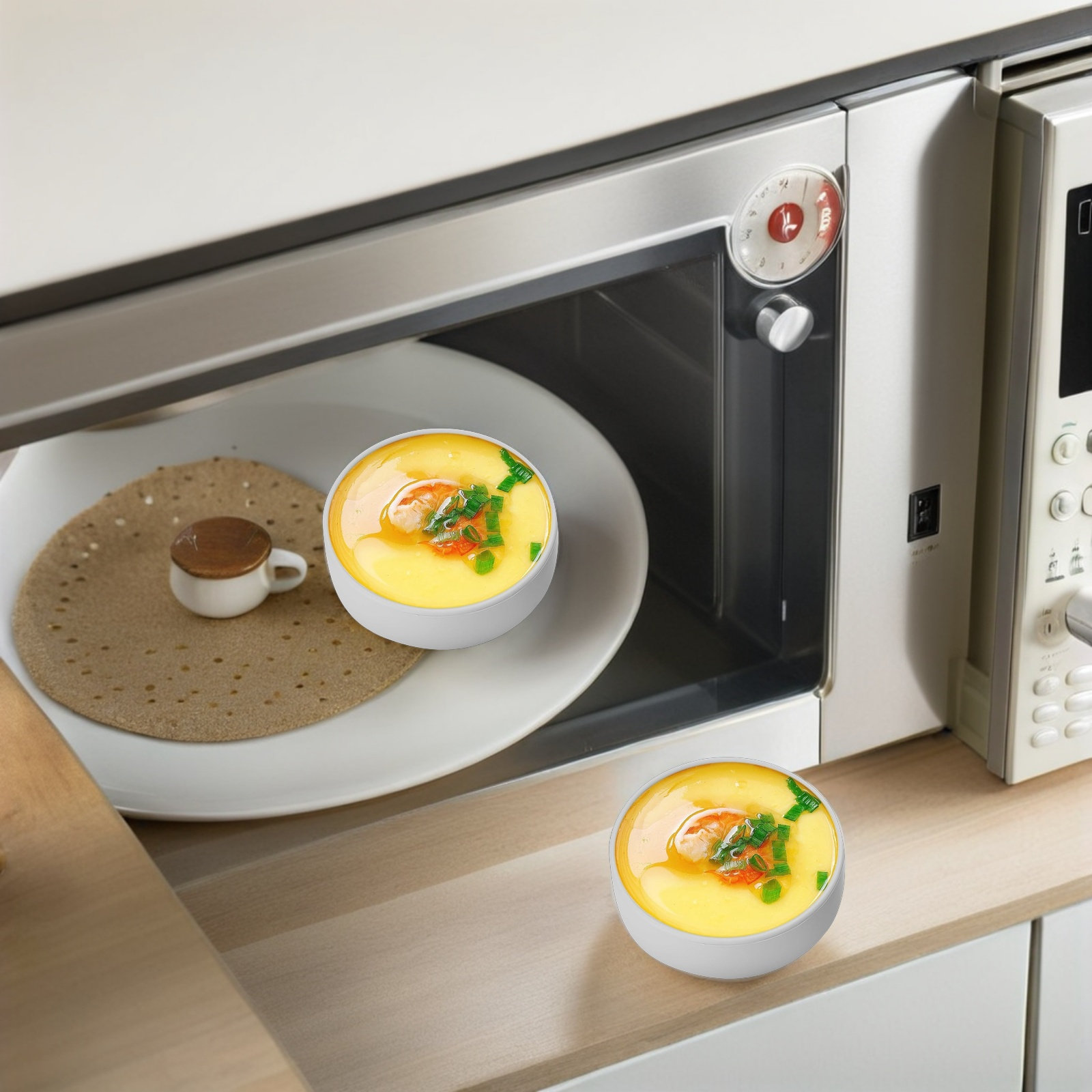 3個入りシリコンエアフライヤー用エッグモールド、ノンスティッ - Meal Prep Eggs のレビューと価格