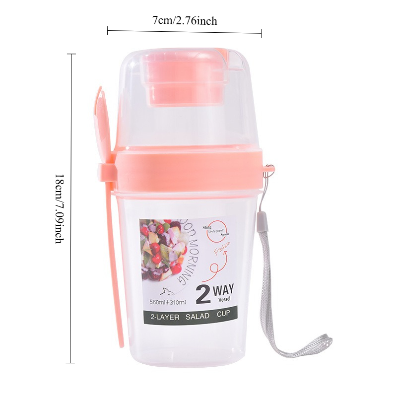 ポータブルサラダカップ朝食カップ食品分層ヨーグルトシリアルオ - Meal Prep Oatmeal Jars のレビューと価格