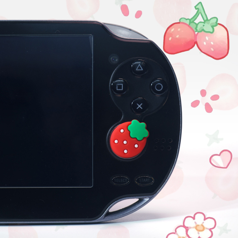 4 個イチゴソフト親指スティックグリップキャップジョイスティ - Strawberry Huller のレビューと価格