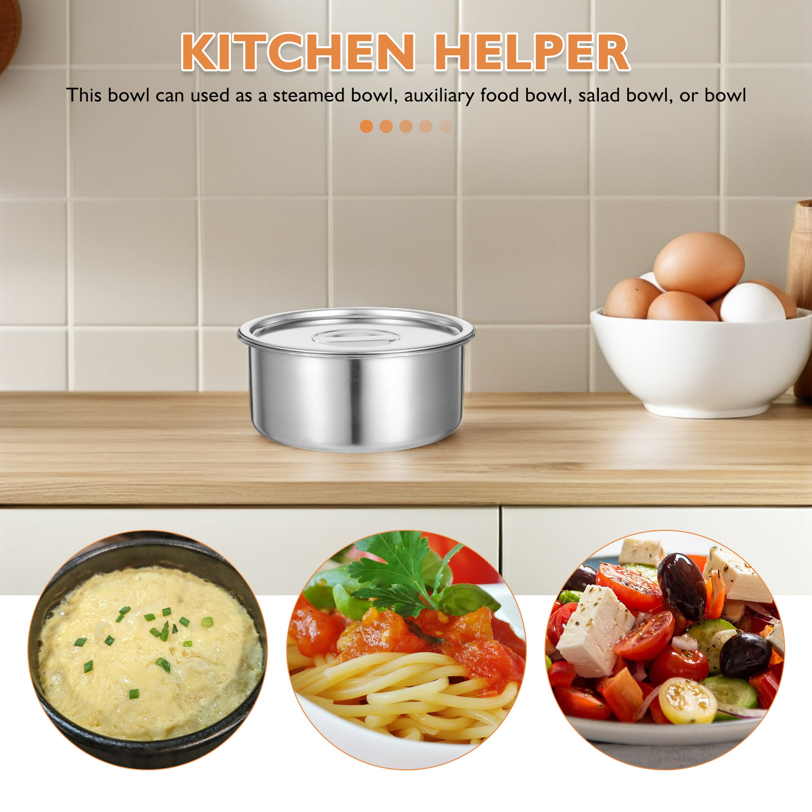 ステンレス鋼蒸し卵ボウル 14 センチメートル蓋付き多目的食 - Meal Prep Eggs のレビューと価格