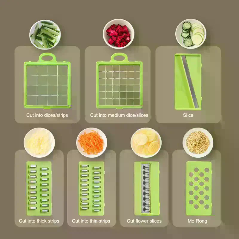 16 in 1野菜チョッパー キッチンフードスライサー グレ - Meal Prep Eggs のレビューと価格