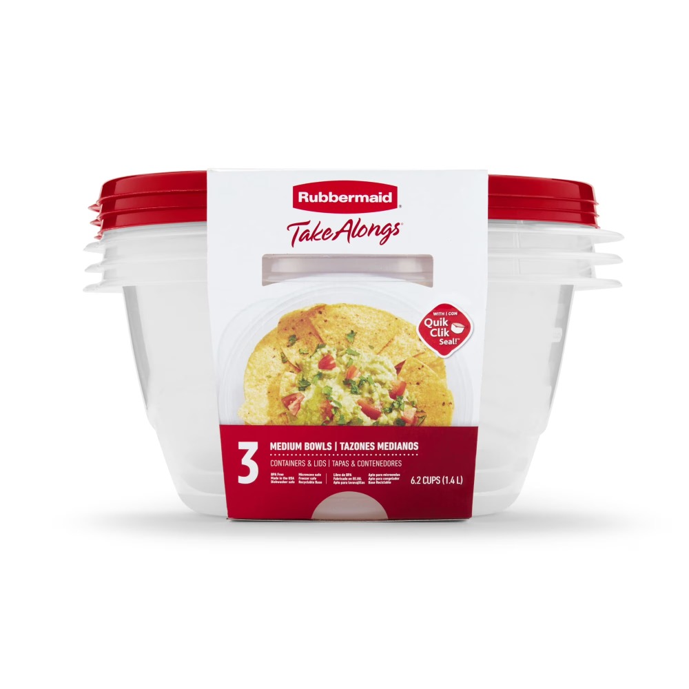 蓋付き大型丸型食品保存容器、3個セット、各容量6.2カップ、 - Meal Prep Food のレビューと価格