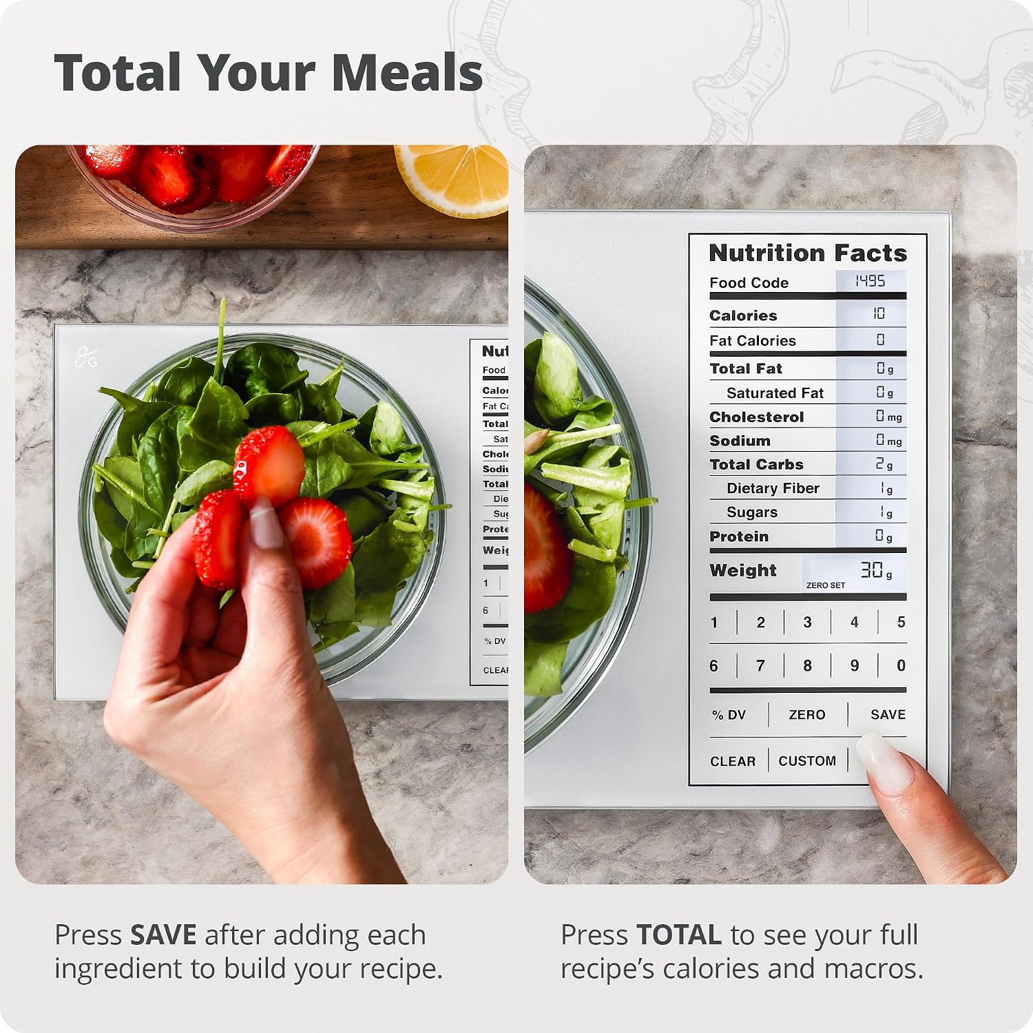 キッチンスケール ステンレス製 11ポンド 計量器 栄養計算 - Meal Prep Weight Loss のレビューと価格