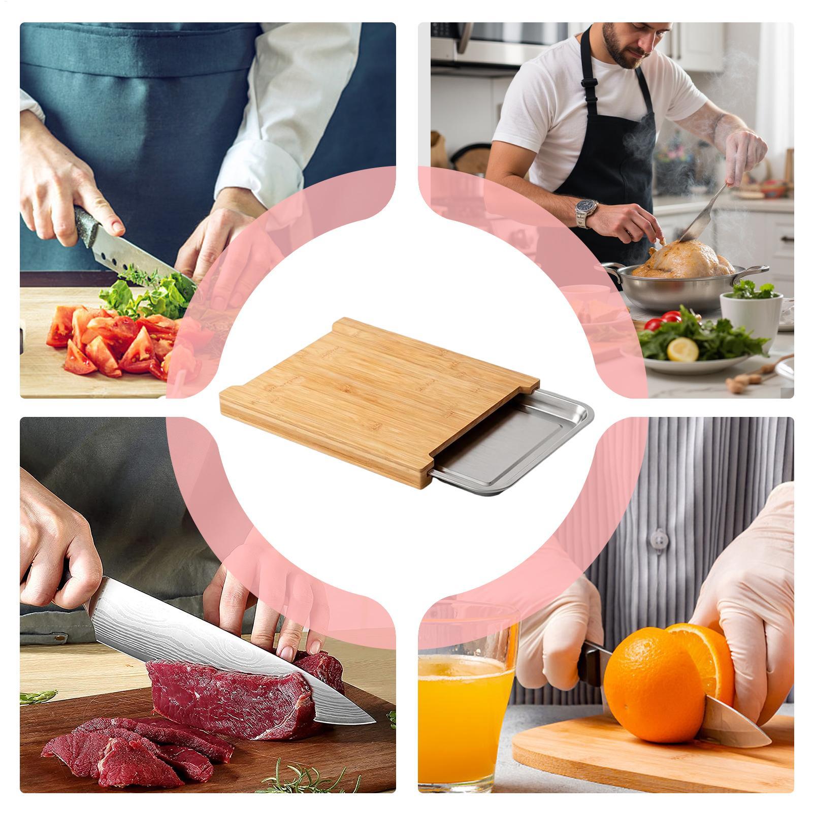 木製カッティングボード 滑り止め付き 食品準備用チョッピング - Meal Prep Food のレビューと価格