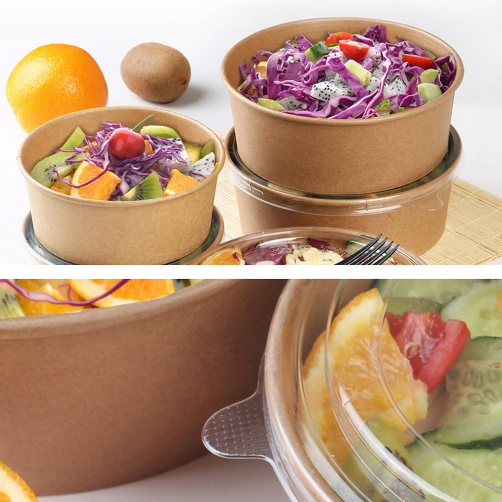 20個入りクラフト紙ボウル、漏れ防止使い捨てサラダボウル、食 - Meal Prep Food のレビューと価格