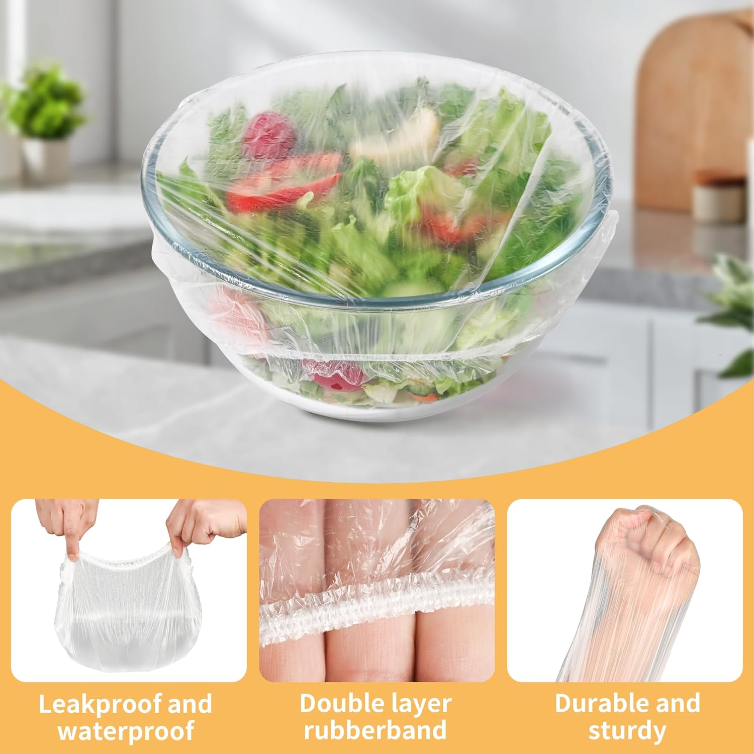 100枚入りサワー種パン発酵用大型伸縮性再利用可能プラスチッ - Meal Prep Recipes のレビューと価格