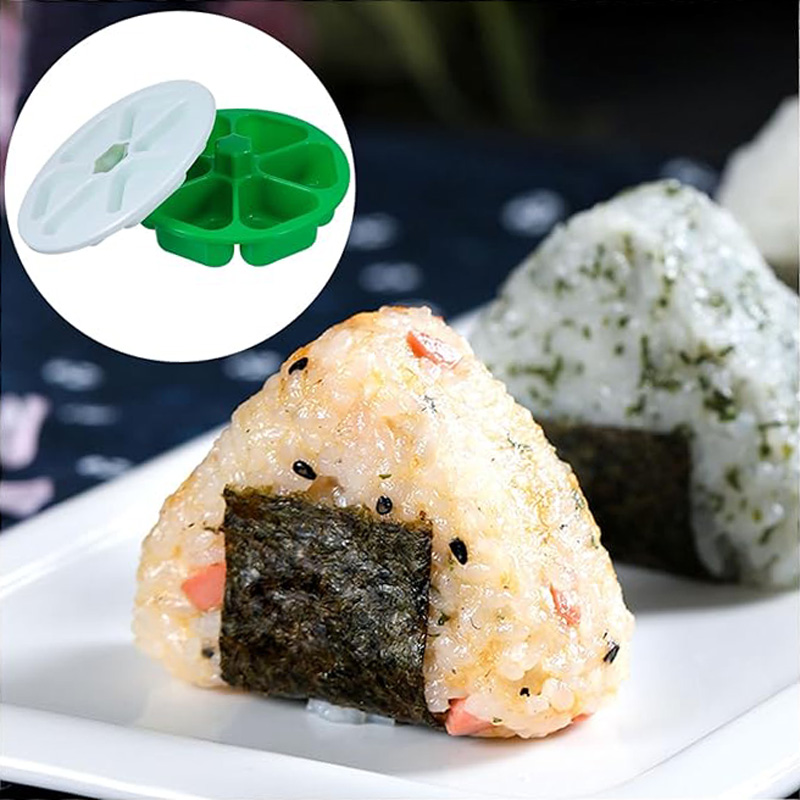 6 in 1寿司メーカーボックスおにぎり型三角寿司型ご飯ボー - Rice Ball Mold のレビューと価格