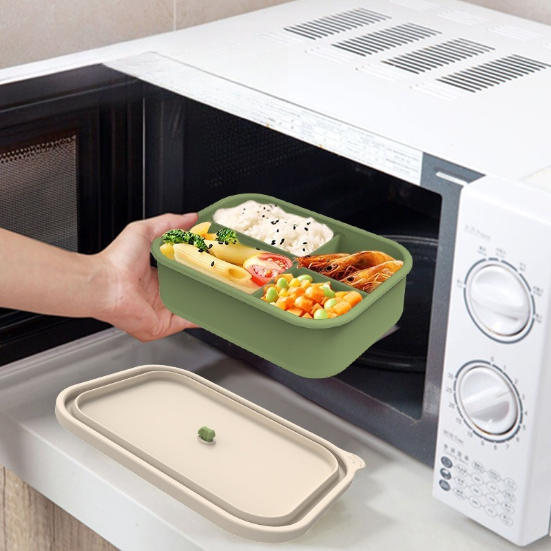 電子レンジ対応シリコンランチボックス分割食品保存容器漏れ防止 - Meal Prep Weight Loss のレビューと価格