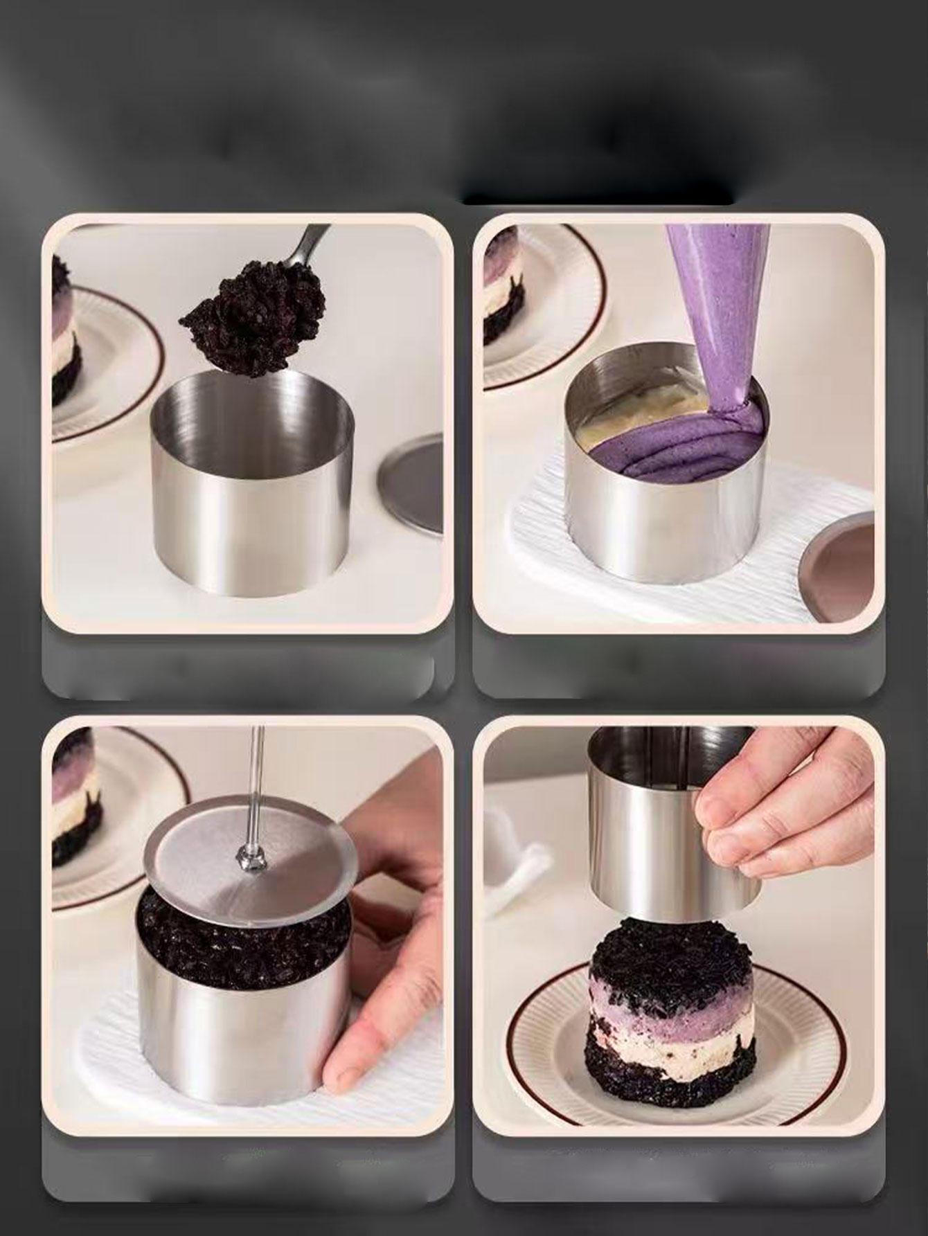 304ステンレス鋼紫米タロイモペーストミルクブリック型丸型ス - Rice Ball Mold のレビューと価格