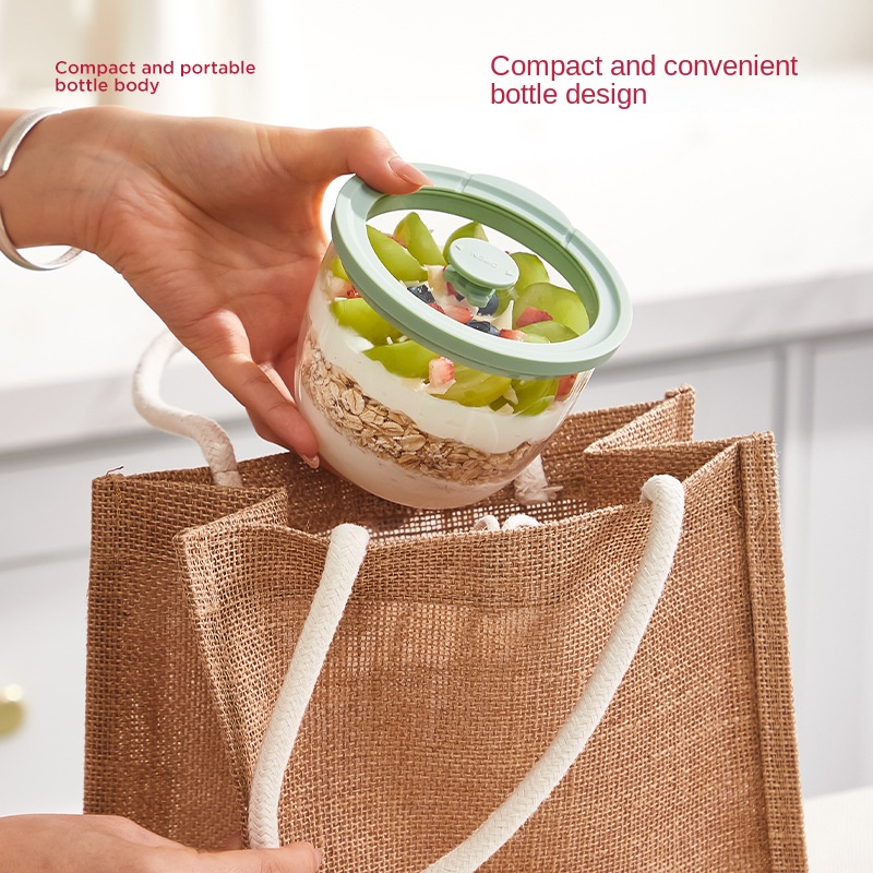 ガラス製オーバーナイトオーツ容器、気密性のある通気蓋付き、朝 - Meal Prep Yogurt Bowl のレビューと価格
