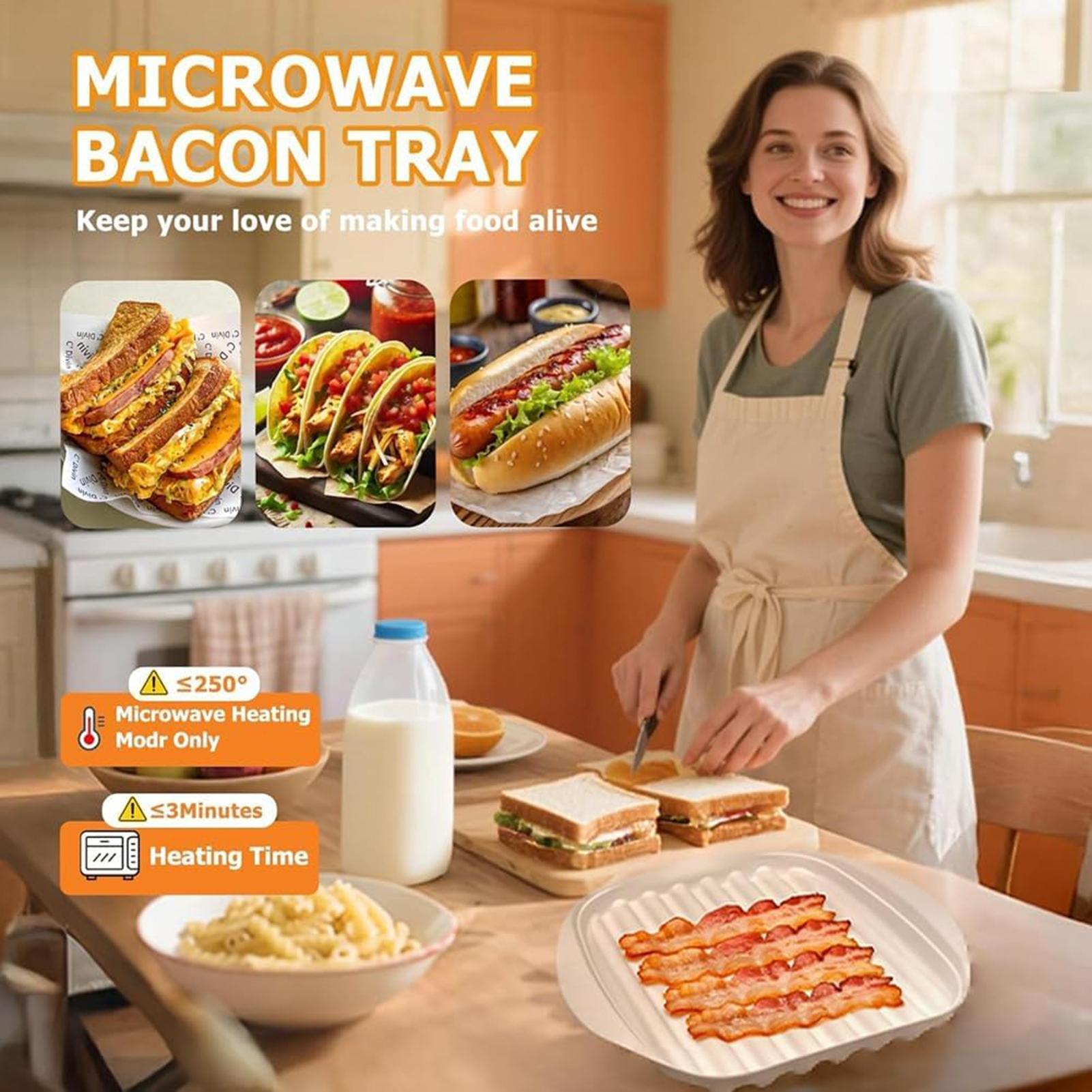 電子レンジ用ベーコントレイ、くっつかないキッチン用品、ベーコ - Meal Prep Hot Dogs のレビューと価格