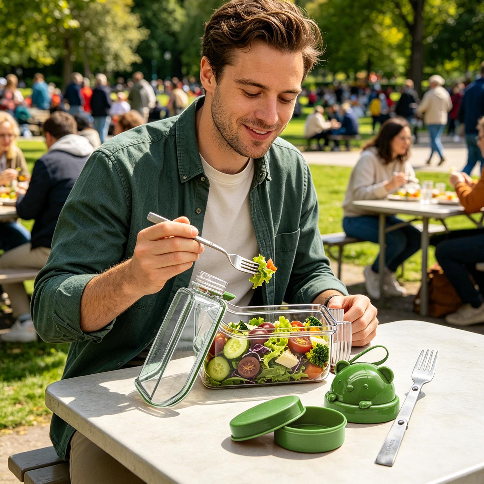 食事準備用ジャー ポータブル漏れ防止食品容器 サラダ容器 ラ - Meal Prep Gym Food のレビューと価格