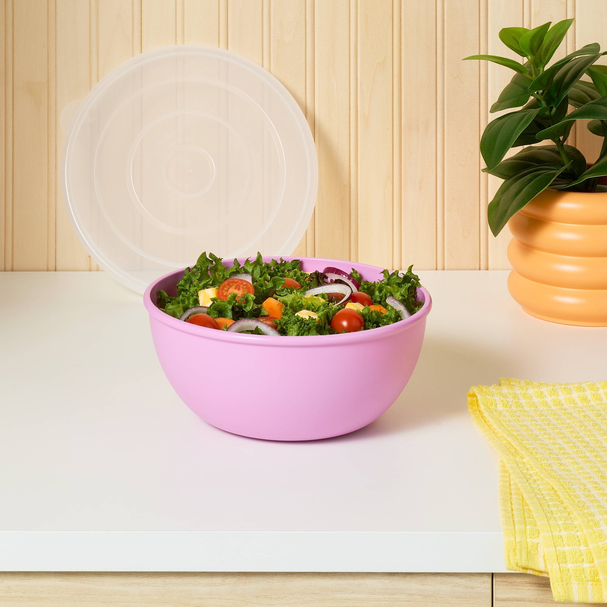 ピンクのボウルと一致する蓋、キッチン、寮、食事の準備や残り物 - Meal Prep Food のレビューと価格