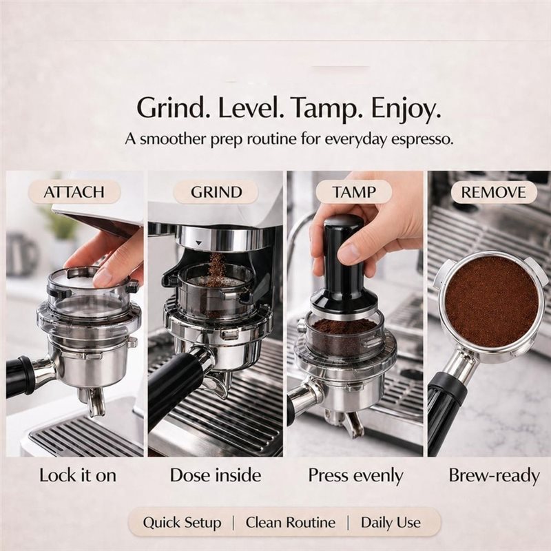 24時間ホットセール ツイストロック式ポルタフィルターファン - Breville Espresso Barista Express のレビューと価格