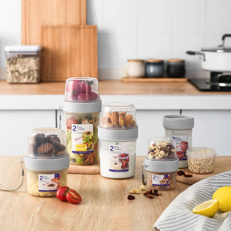 ポータブル朝食容器セット オートミール シリアル ヨーグルト - Meal Prep Oatmeal Jars のレビューと価格